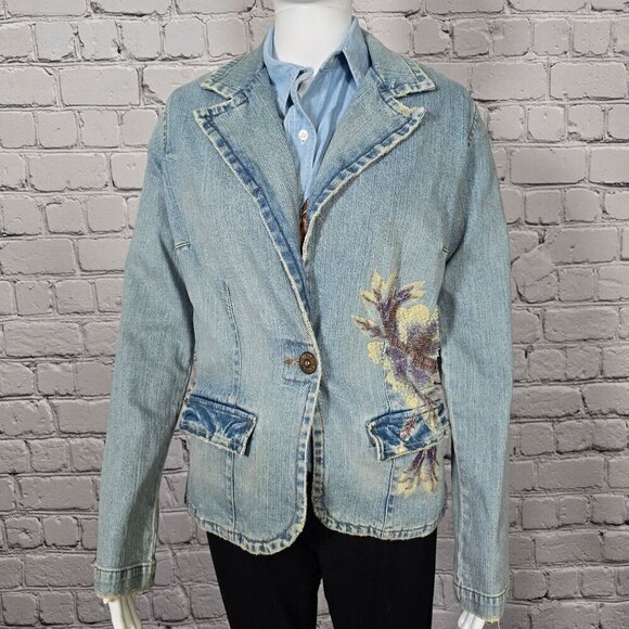 Z.Cavaricci Beaded and Sequin Jean Blazer, Women's Medium - Picture 14 of 14